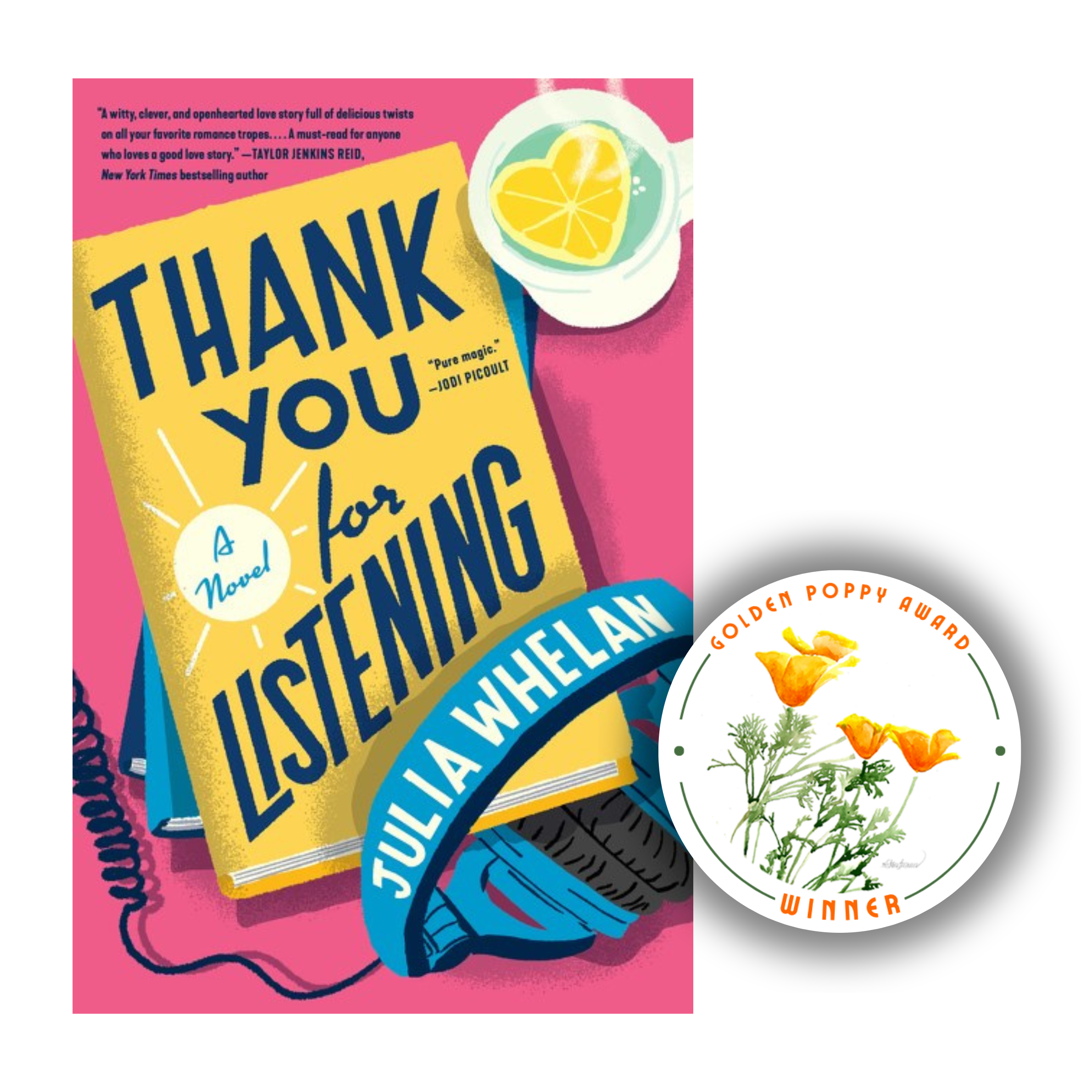 Thank You for Listening Cover with Golden Poppy '22 Winner Sticker